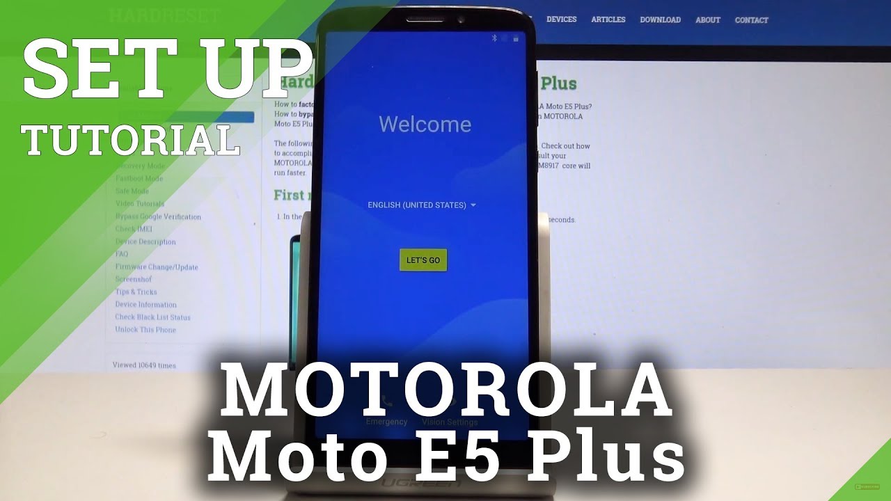 How to Configure MOTOROLA Moto E5 Plus - Set Up Process / Beginner's