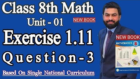 Class 8th Math New book Unit 1 Exercise 1.11 Question 3 (i-iii)-How to find the Cube