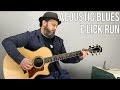 Acoustic Blues Guitar Lesson - Open Positon E Run and Licks