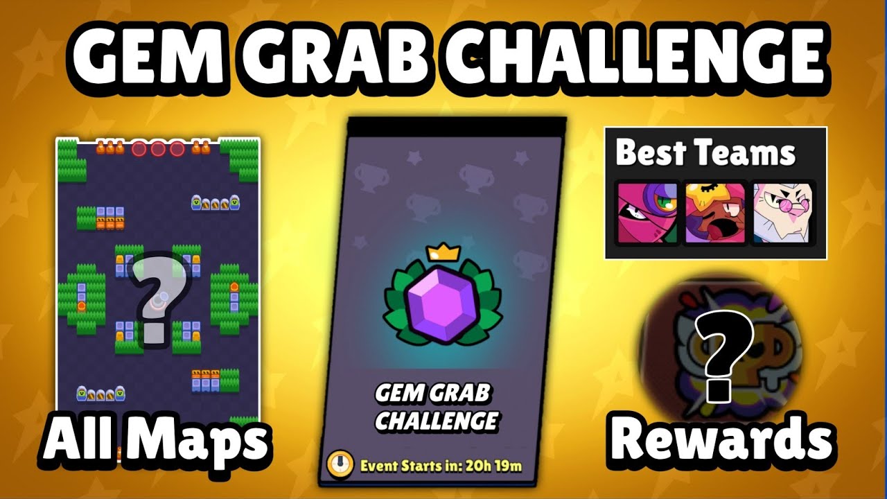 New GEM GRAB CHALLENGE All Maps + Best Brawlers + Rewards! YouTube