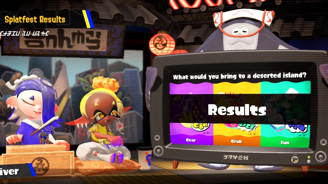 THE SPLATFEST RESULTS ARE IN! Gear vs Grub vs Fun Who Won?! (Splatoon