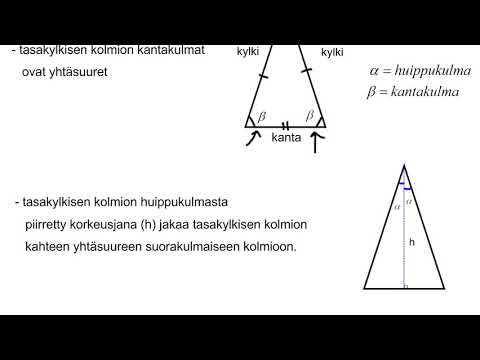 Video: Onko tasasivuinen kolmio tasakylkinen?
