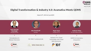 Executive Webinar - Digital Transformation & Industry 4.0: Acumatica Meets QDMS