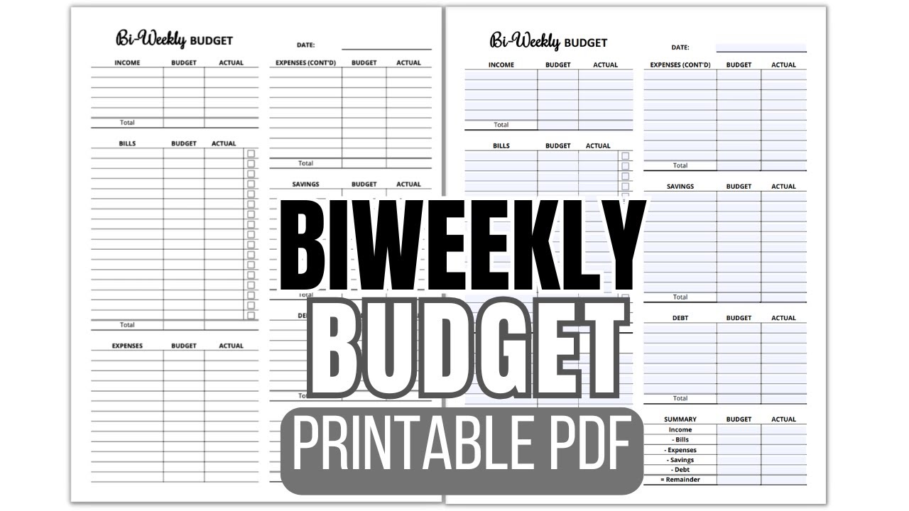 Biweekly Budget Printable (PDF) - YouTube biweekly-budget-printable-pdf-youtube