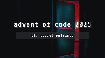 advent of code 2025 — day 1 "secret entrance"