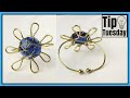 Glass Cabochon Flower Bracelet Artistic Wire Bending Jig // Tip Tuesday Tutorial