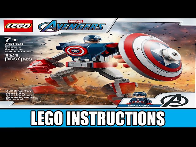 gør det fladt Vejnavn udsagnsord LEGO Instructions - Captain America Mech Armor -76168 (LEGO MARVEL) -  YouTube