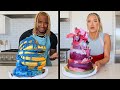Baking a cake WITHOUT a recipe | COOKING COMPETITION while BAKED!
