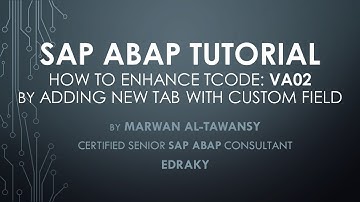 SAP ABAP Tutorial [Enhancement] - How to Add Field to VA01/VA02/VA03