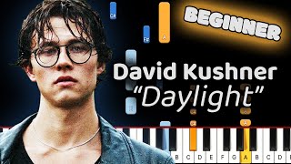 David Kushner Daylight Piano Tutorial! (Beginner)