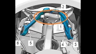 Ауди. Как выкрутить болт верхних рычагов подвески/How to remove the upper suspension arm bolt