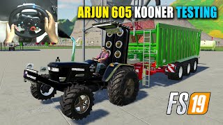 ARJUN 605 KOONER Tractor Testing | FS19 Indian Farm Map