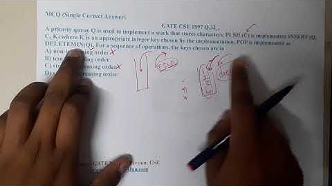 GATE CSE 1997 Q 32 || Stacks and Queues || Data Structure || GATE Insights Version: CSE