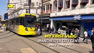 Manchester City Centre 2022 Walking Tour | MY FIRST VLOG