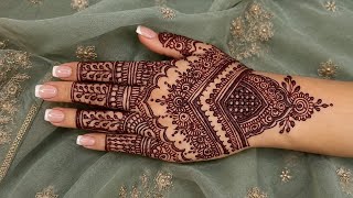 Very simple unique mehndi design for back hand | new easy mehndi design2026. Mehndi design