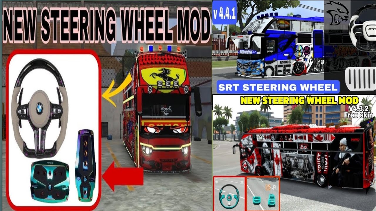 Top 3 steering mod v4.4.1 for bus simulator indonesia 