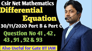 #101 | Csir Net Mathematics | Differential Equations 30/11/2020 | ODE 30 Nov 2020 | Pk Sharma |