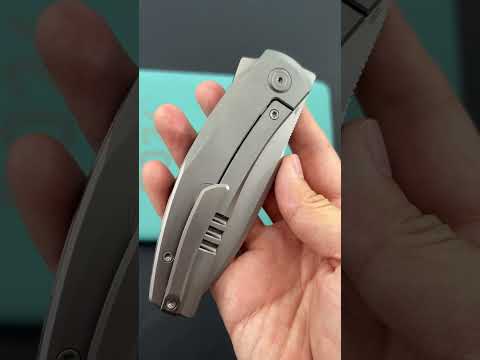 KB KNIVES KB418A Taurus Frame Lock Pocket Folding Knife Gray Titanium Handle 3.27'' Beadblast M390