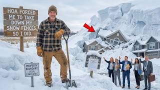 They Made Me Take Down My Snow Fences — The HOA Vanished Under Snow