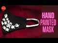 How To Do Hand Painting Mask At Home..Beautiful Mask Painting Tutorial..🥰#MASK_MAKING #painting