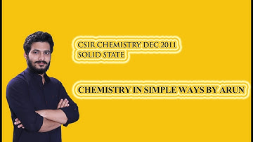 DEC -2011- CSIR CHEMISTRY  - TOPIC SOLID STATE