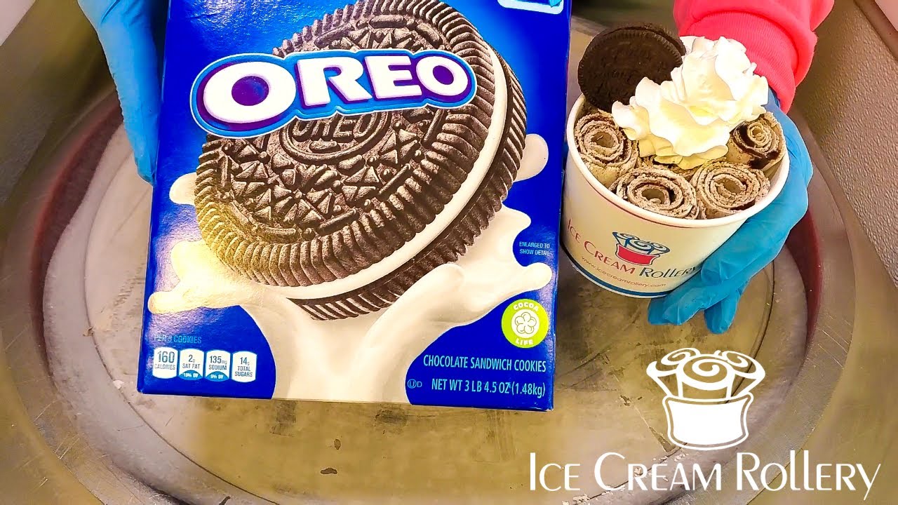 Oreo Ice Cream Rolls Cookies & Cream Rolled Ice Cream Recipe YouTube