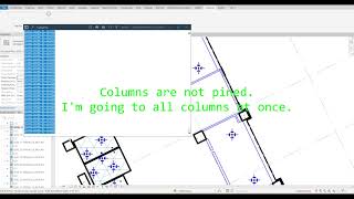 Pin all Columns at once Revit
