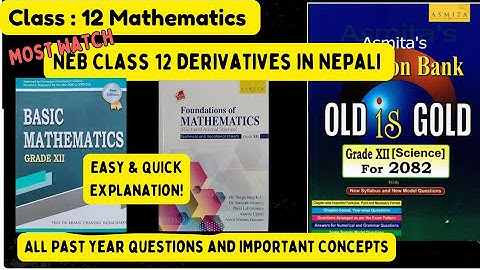 Class 12 DERIVATIVES OF HYPERBOLIC FUNCTION One shot video . Important for neb board exam