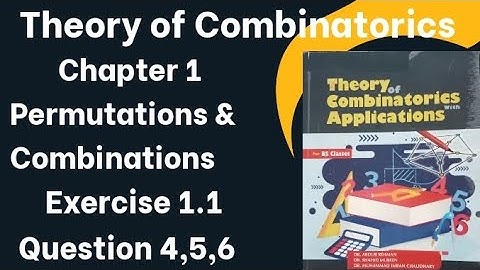 Theory of combinatorics by Dr. Abdur Rehman | chapter 1 exercise 1.1 question 4,5,6 | Lec (3)