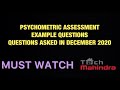 TECH MAHINDRA PSYCHOMETRIC ASSESSMENT EXAMPLE QUESTIONS - DECEMBER 2020 ASKED QUESTIONS