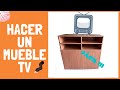 🖥CoMo HaCeR UN MUEBLE DE TV ⚒ Con TABLEROS de melamina ➡️MUY FACIL ⬅️