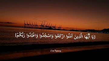 القارئ عبدالرحمن مسعد - {يا أيها الذين آمنوا اركعوا واسجدوا واعبدوا ربكم وافعلوا الخير لعلكم تفلحون}
