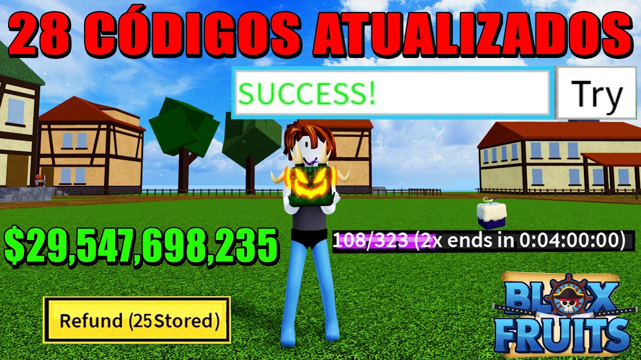 corre! Novo código de 1 hora 2x Exp Blox Fruits #bloxfruits 