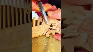 Chisel sings, curve deepens, comb breathes in carved grace
