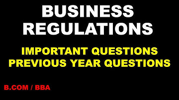 BUSINESS REGULATIONS | CALICUT UNIVERSITY | IMPORTANT QUESTIONS | REVISION| MALAYALAM | BCOM | BBA