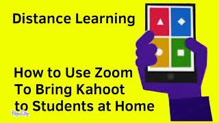 Zoom tutorial, showing step-by-step "how to use play kahoot with
students for distance learning." you can meeting bring students,
family,...
