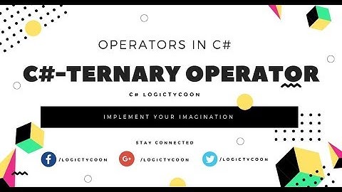 C# Ternary Operator in Hindi/Urdu Lecture-8