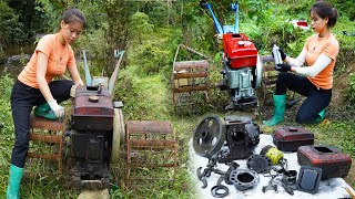 Restoration and maintenance of diesel engine tractors. restore old tractor to new | blacksmith girl