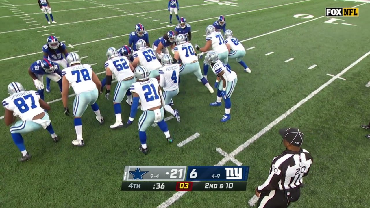 Giants LB Jaylon Smith does Cowboys "Landry Shift" Celebration
