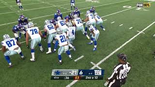 Giants LB Jaylon Smith does Cowboys "Landry Shift" Celebration Details