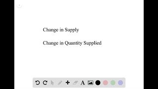 Write the differences between an increase in supply and a decrease in supply.