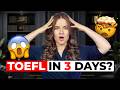 How to prepare for TOEFL in 3 days | ACTION Plan 2025