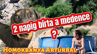 2 napig bírta a medence ? 😅🤯 Homokbánya felfedezés Artúrral 🐶 