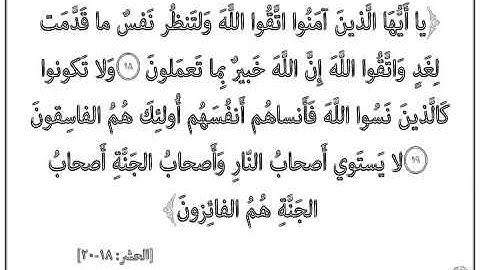 ماتيسر من سورة الحشر للأستاذ ماجد الجعدي