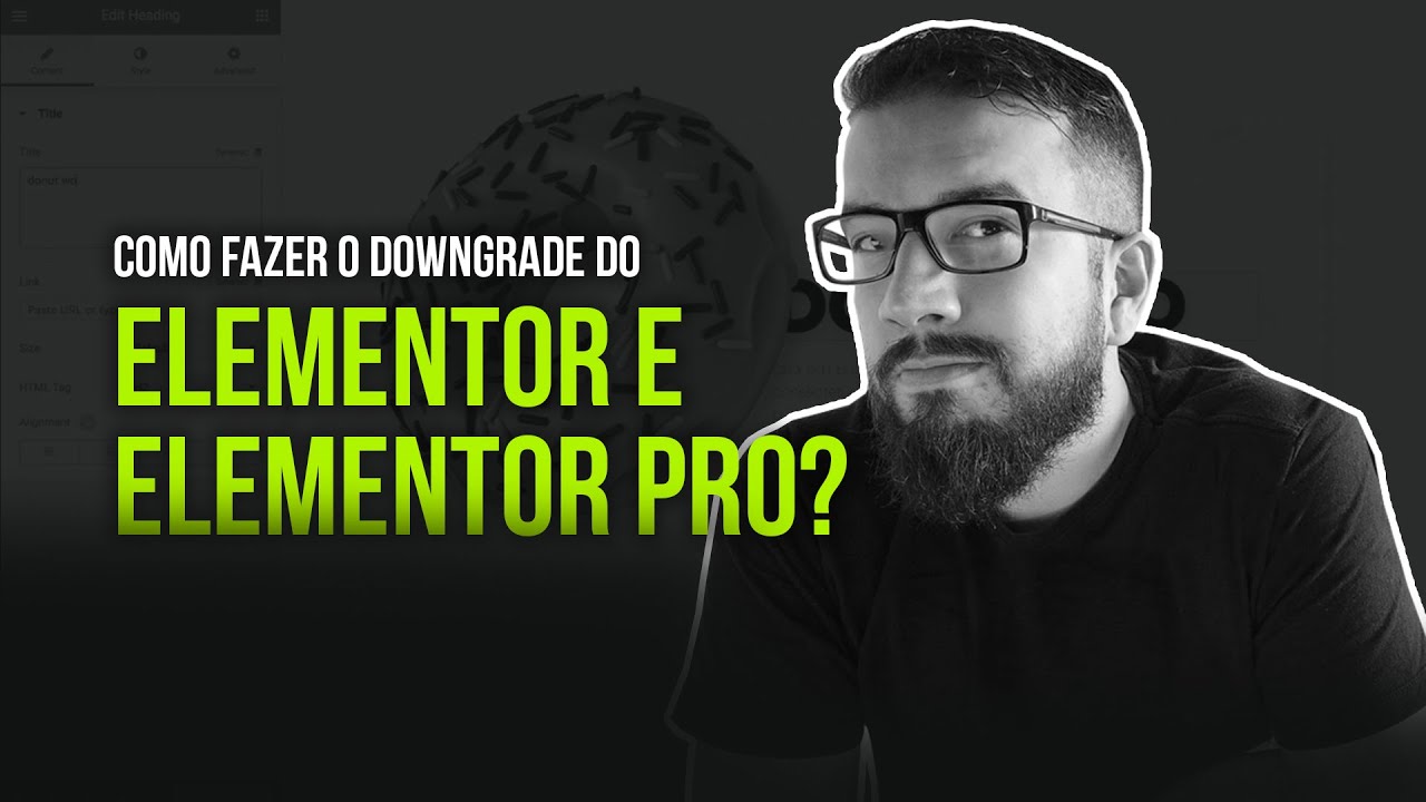 Como Fazer O DOWNGRADE Da Vers o Do Elementor YouTube