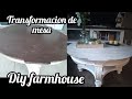 Como pintar mesa de madera/Facil y rapido/Diy farmhouse/coffe table makeover.