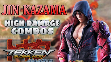[TGM S3] JIN KAZAMA COMBO VIDEO | High Damage Combos With Inputs Notations | Swoarang