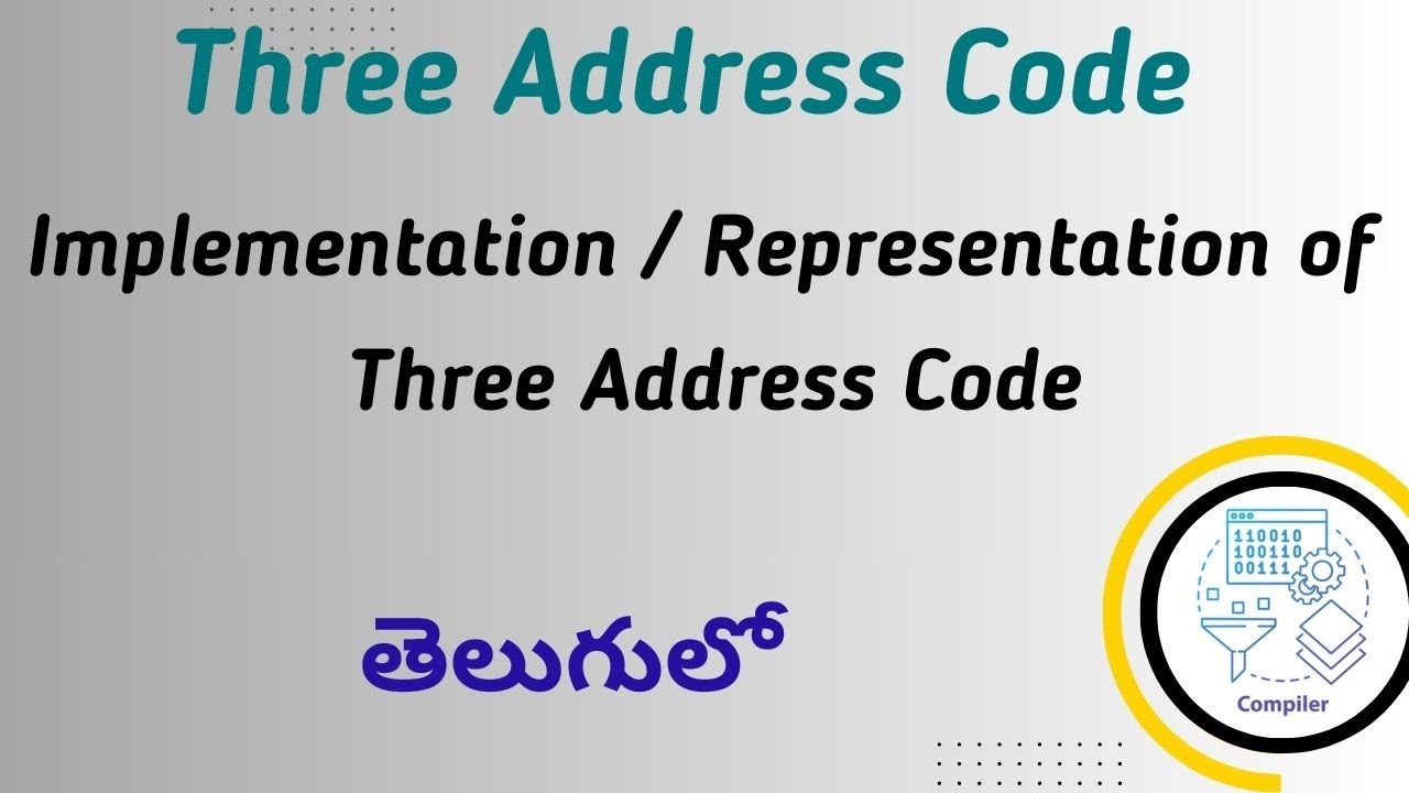 37. Implementation of three address codes | representation of three ...