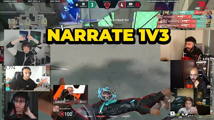 Streamers Reacts To Sen N4RRATE Insane 1v3 CLUTCH Against G2 In VCT