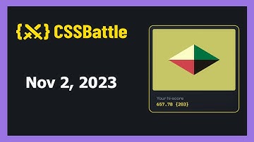 CSS Battle Solution | Daily Targets - 2nd November 2023 | CSS3 | CSS Challenge